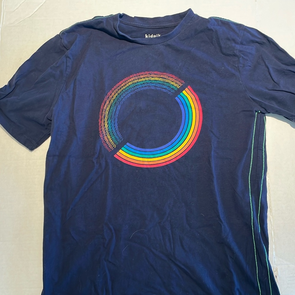 KidPik blue rainbow shirt